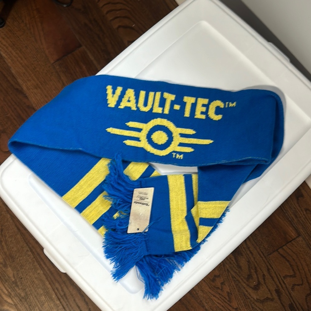 Vault-Tec Blue and Yellow Scarf